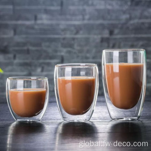 Transparent Glass Set With Bamboo Lid Double Wall Insulation Mug Portable Glass Supplier